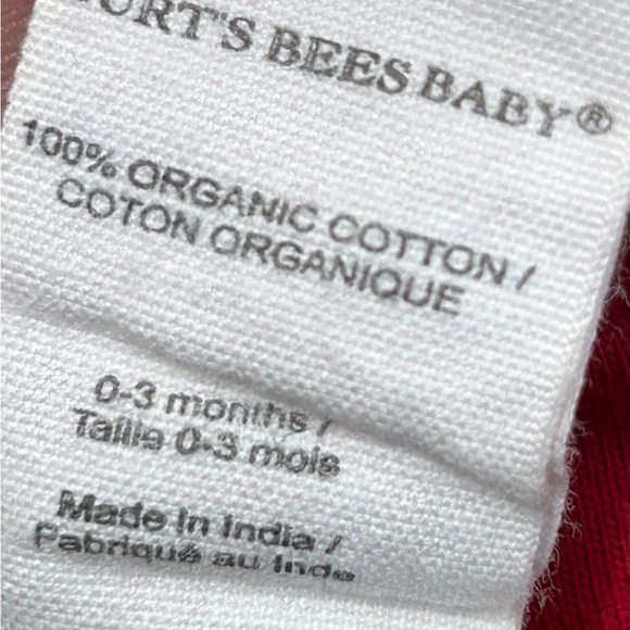 Burt’s Bee’s Red Striped 0-3M PJ’s 2-piece set - Picture 5 of 6